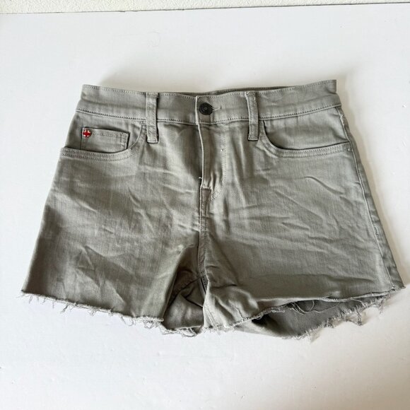Hudson Womens Gracie Cut Off Shorts Size 25 Khaki Midrise Denim - Picture 10 of 10